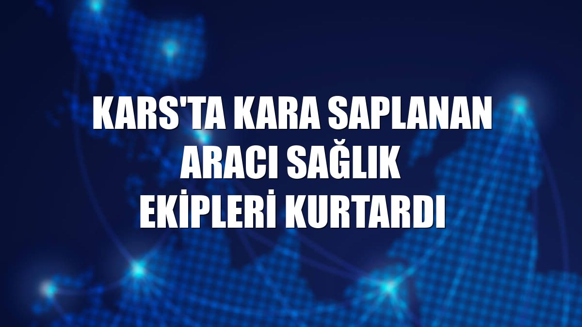 Kars'ta kara saplanan aracı sağlık ekipleri kurtardı