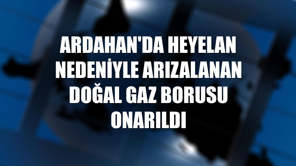 Ardahan'da heyelan nedeniyle arızalanan doğal gaz borusu onarıldı