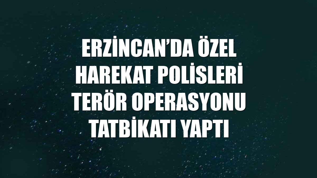Erzincan’da özel harekat polisleri terör operasyonu tatbikatı yaptı