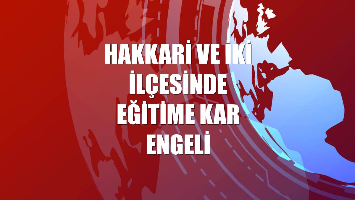 Hakkari ve iki ilçesinde eğitime kar engeli