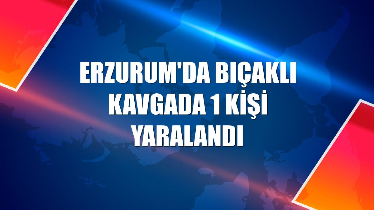 Erzurum'da bıçaklı kavgada 1 kişi yaralandı