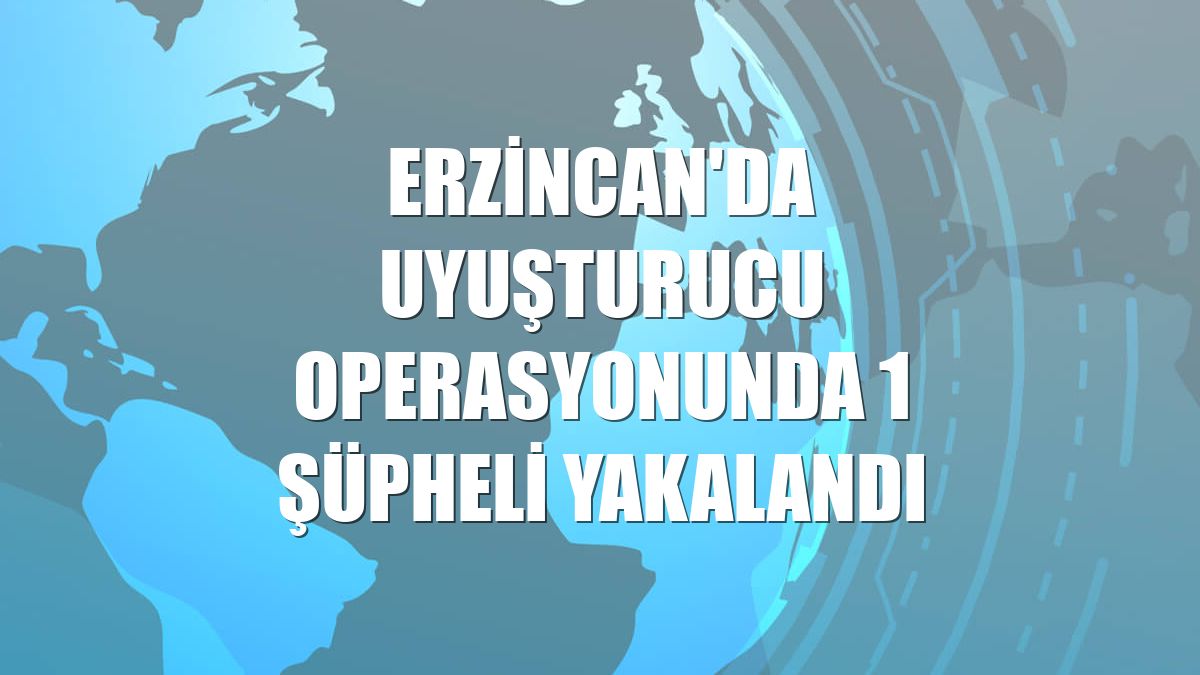 Erzincan'da uyuşturucu operasyonunda 1 şüpheli yakalandı