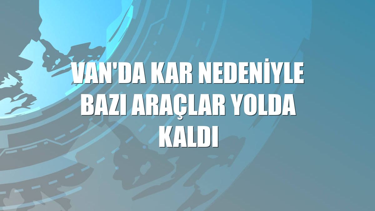 Van'da kar nedeniyle bazı araçlar yolda kaldı