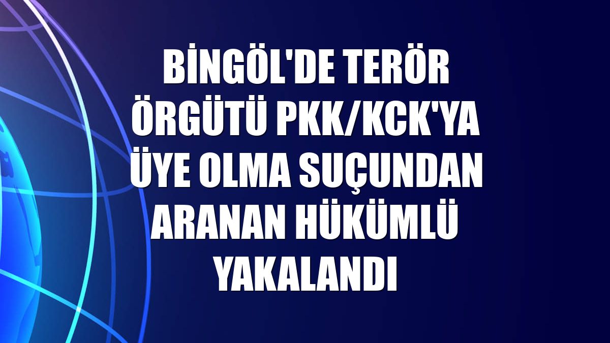 Bingöl'de terör örgütü PKK/KCK'ya üye olma suçundan aranan hükümlü yakalandı