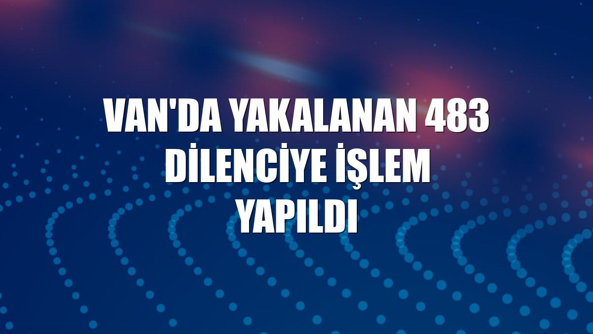 Van'da yakalanan 483 dilenciye işlem yapıldı