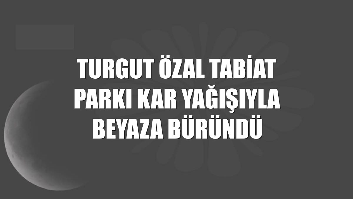 Turgut Özal Tabiat Parkı kar yağışıyla beyaza büründü
