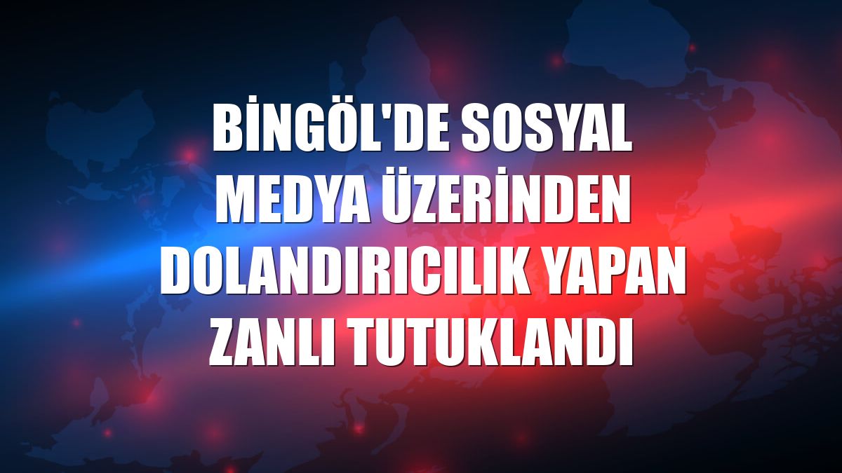 Bingöl'de sosyal medya üzerinden dolandırıcılık yapan zanlı tutuklandı