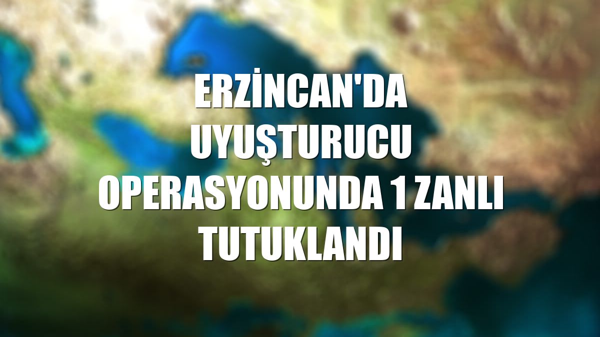 Erzincan'da uyuşturucu operasyonunda 1 zanlı tutuklandı