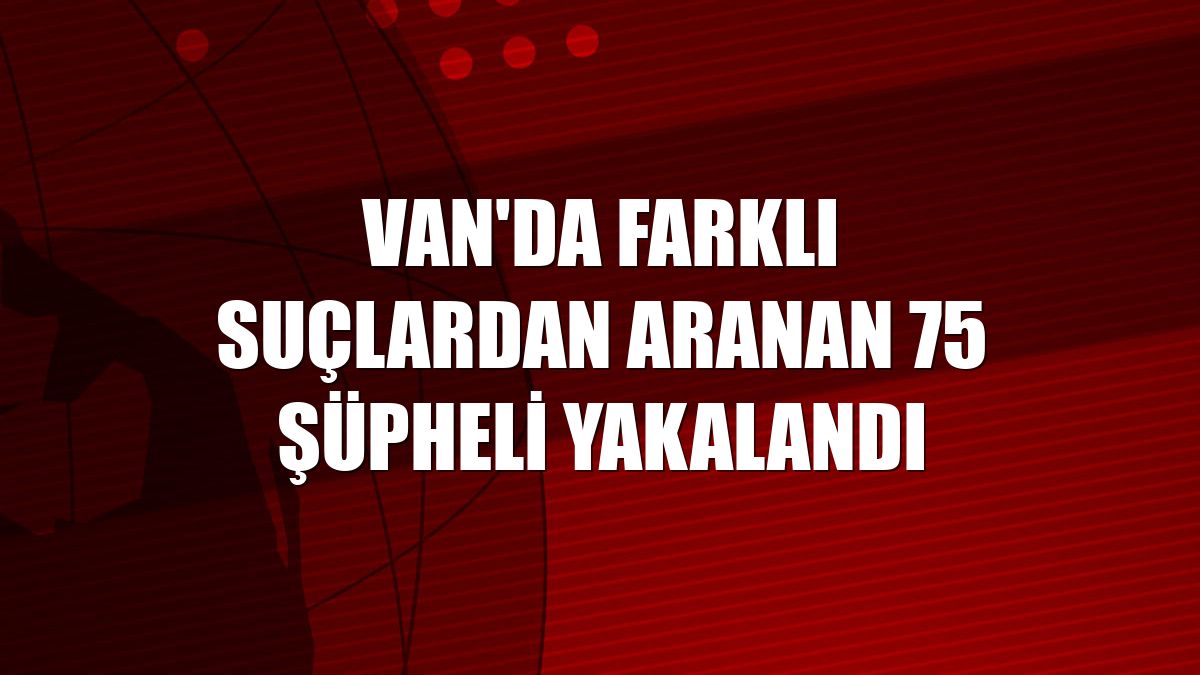 Van'da farklı suçlardan aranan 75 şüpheli yakalandı
