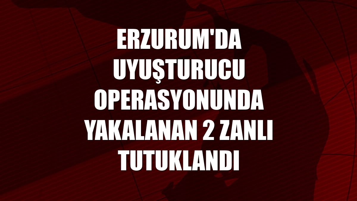 Erzurum'da uyuşturucu operasyonunda yakalanan 2 zanlı tutuklandı