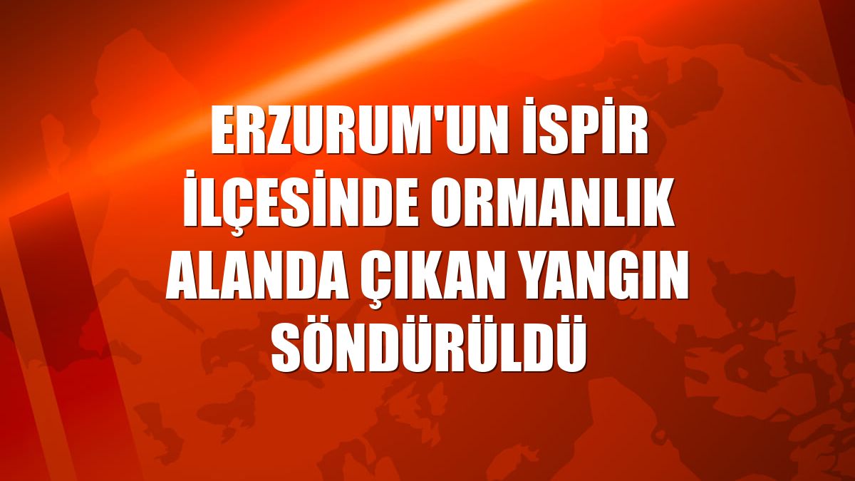 Erzurum'un İspir ilçesinde ormanlık alanda çıkan yangın söndürüldü