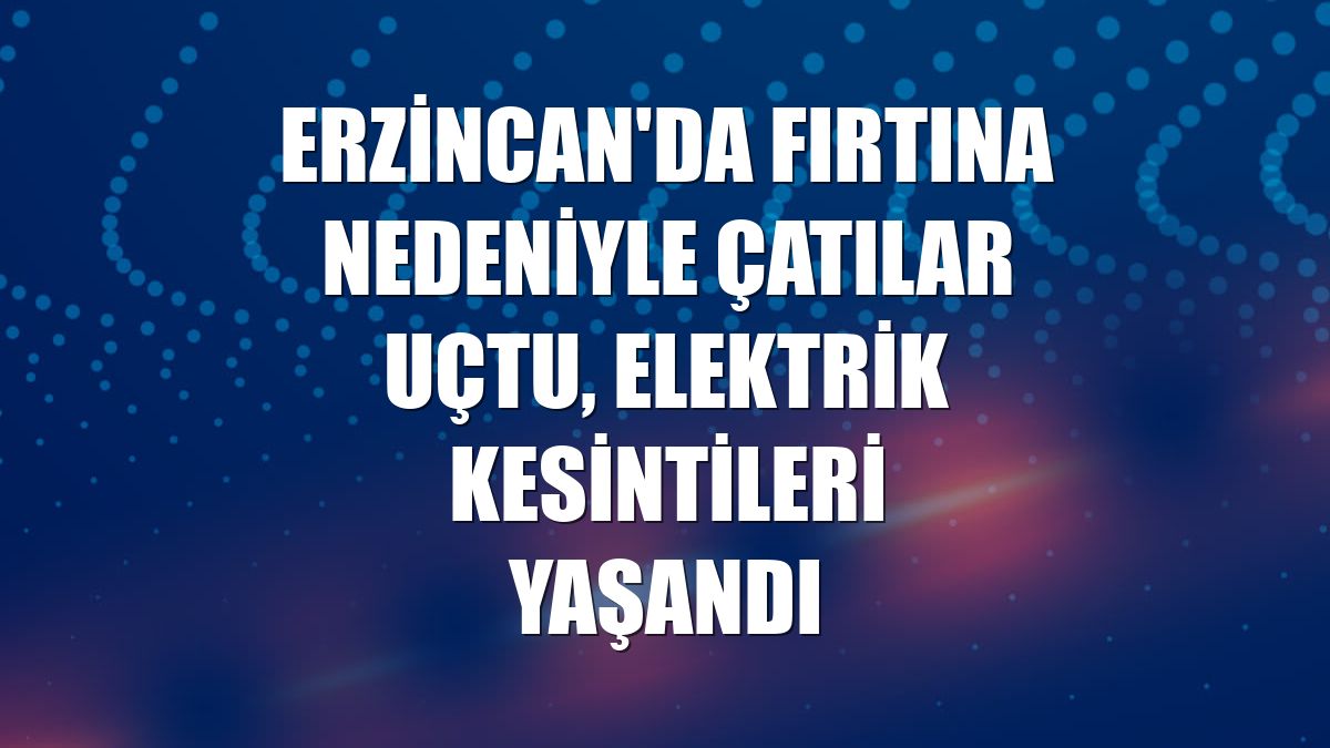 Erzincan'da fırtına nedeniyle çatılar uçtu, elektrik kesintileri yaşandı