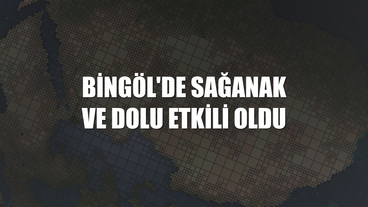 Bingöl'de sağanak ve dolu etkili oldu