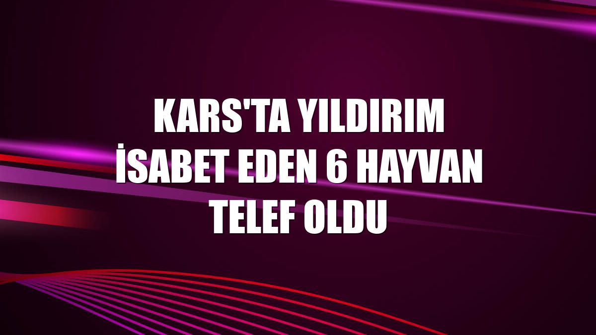 Kars'ta yıldırım isabet eden 6 hayvan telef oldu