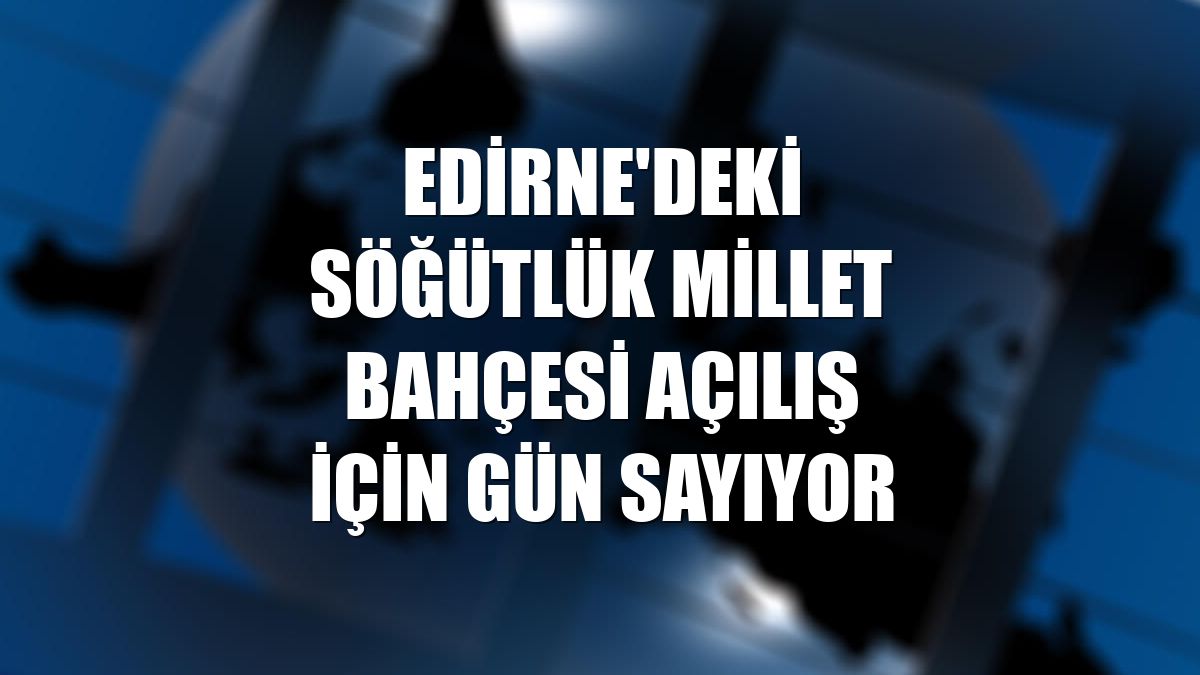 Edirne'deki Söğütlük Millet Bahçesi açılış için gün sayıyor