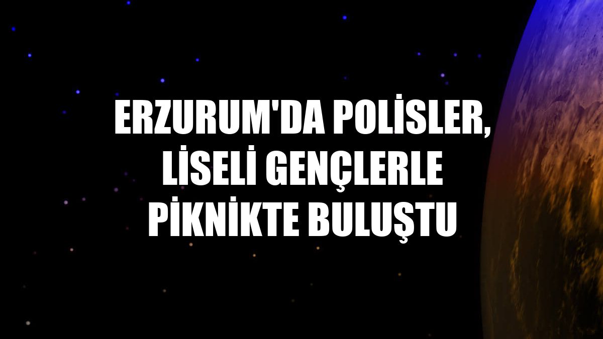 Erzurum'da polisler, liseli gençlerle piknikte buluştu