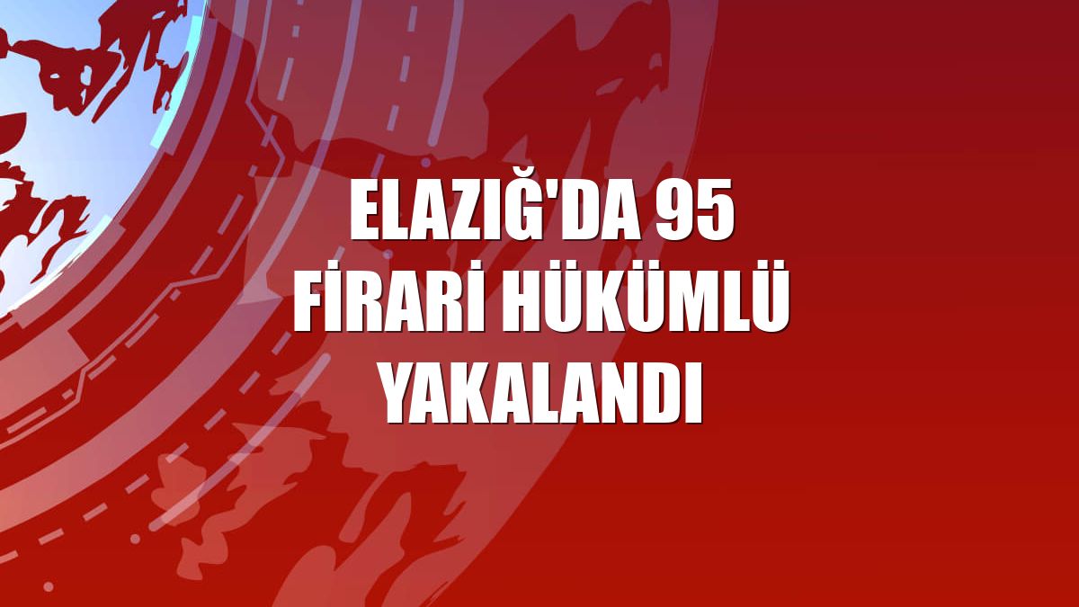 Elazığ'da 95 firari hükümlü yakalandı