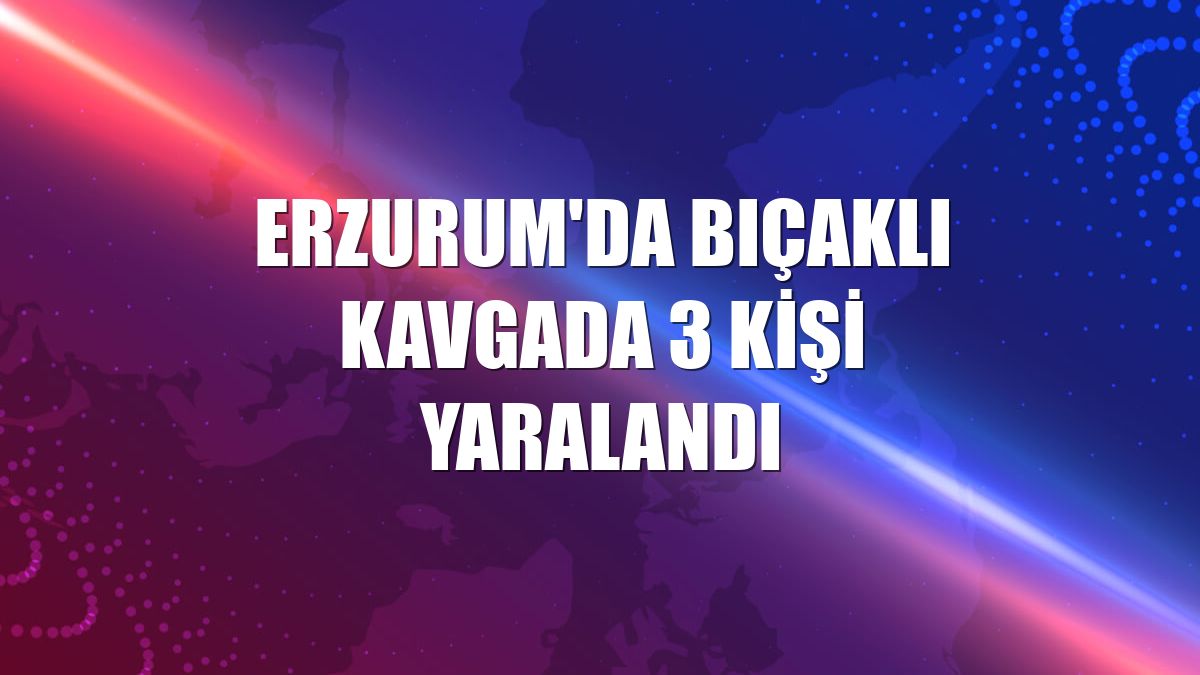 Erzurum'da bıçaklı kavgada 3 kişi yaralandı
