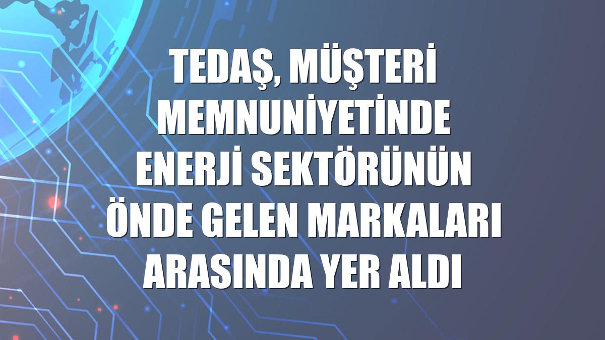 TEDAŞ, müşteri memnuniyetinde enerji sektörünün önde gelen markaları arasında yer aldı