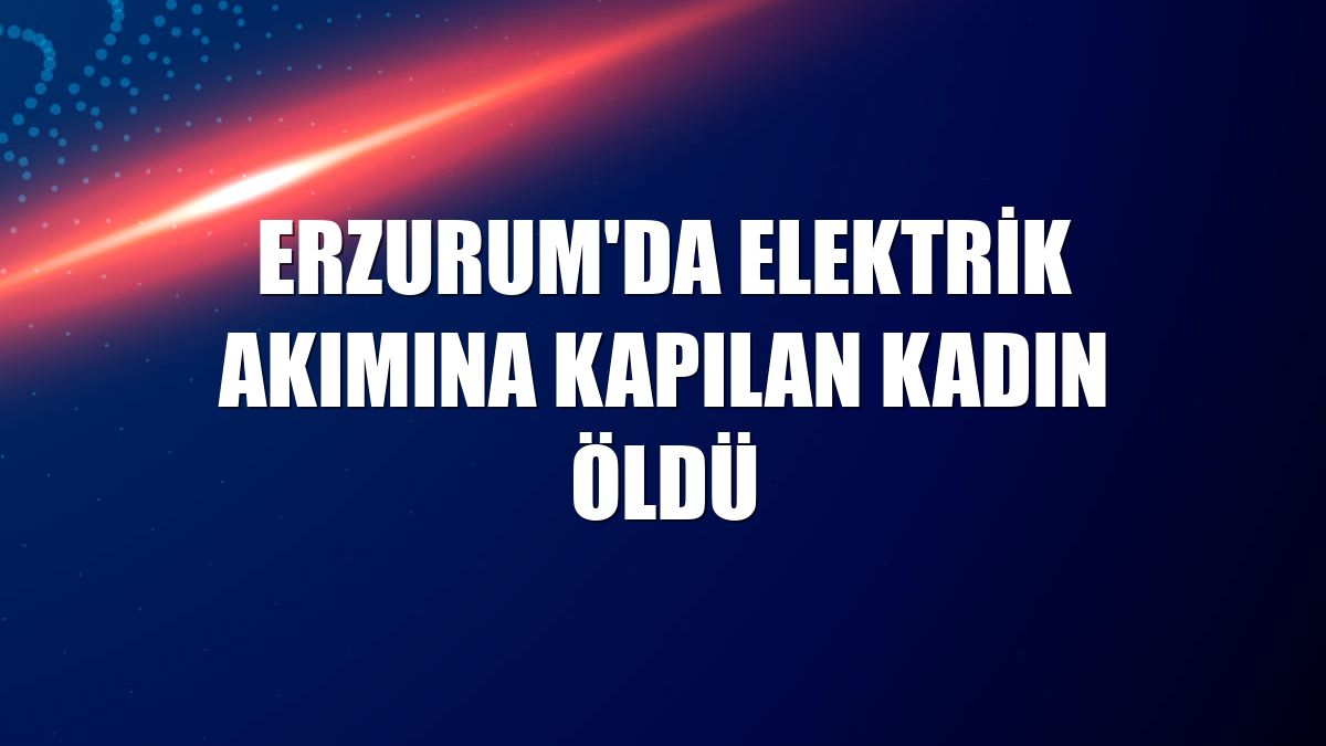 Erzurum'da elektrik akımına kapılan kadın öldü