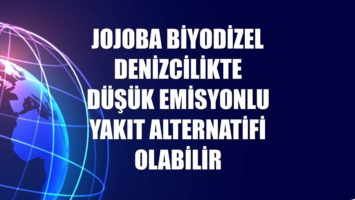 Jojoba biyodizel denizcilikte düşük emisyonlu yakıt alternatifi olabilir