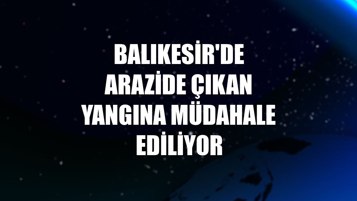 Balıkesir'de arazide çıkan yangına müdahale ediliyor