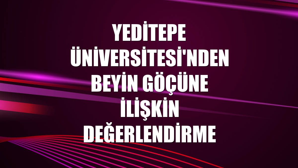 Yeditepe Üniversitesi'nden beyin göçüne ilişkin değerlendirme