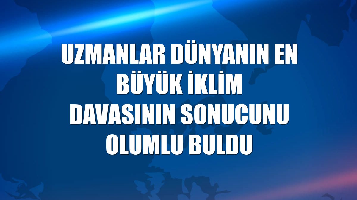 Uzmanlar dünyanın en büyük iklim davasının sonucunu olumlu buldu