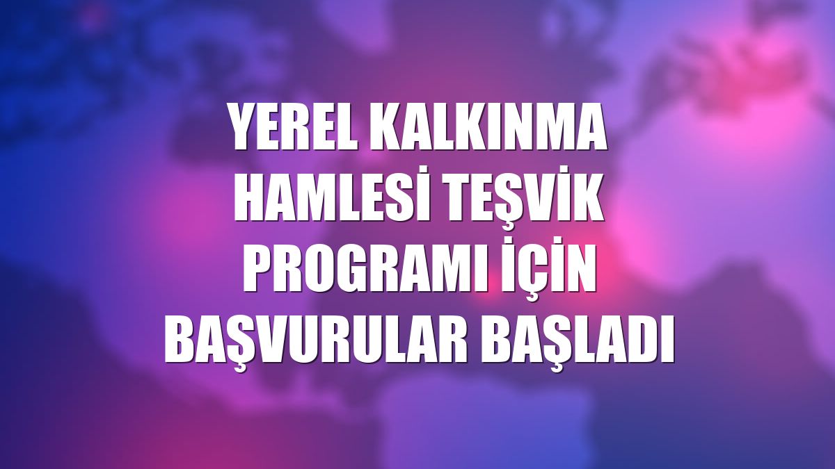 Yerel Kalkınma Hamlesi Teşvik Programı için başvurular başladı