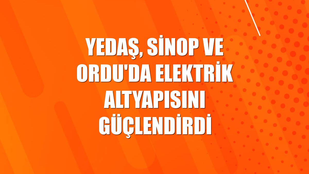 YEDAŞ, Sinop ve Ordu'da elektrik altyapısını güçlendirdi