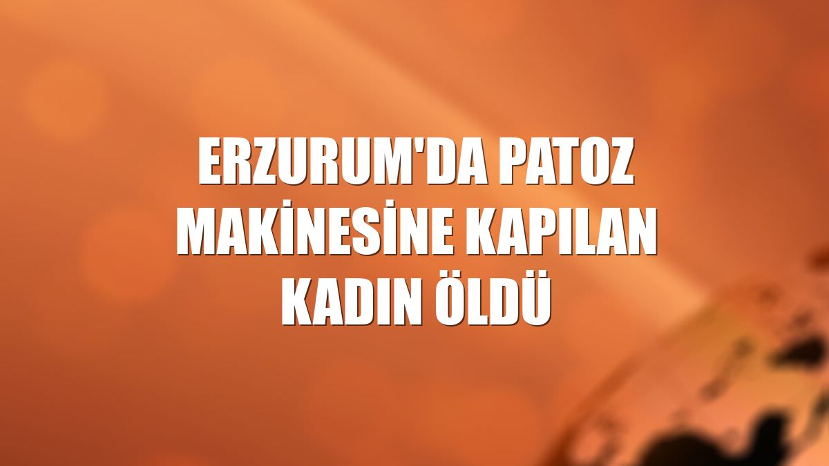 Erzurum'da patoz makinesine kapılan kadın öldü