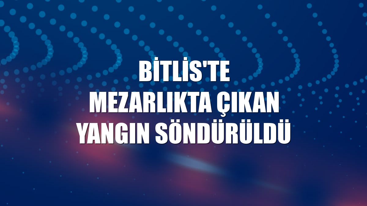 Bitlis'te mezarlıkta çıkan yangın söndürüldü
