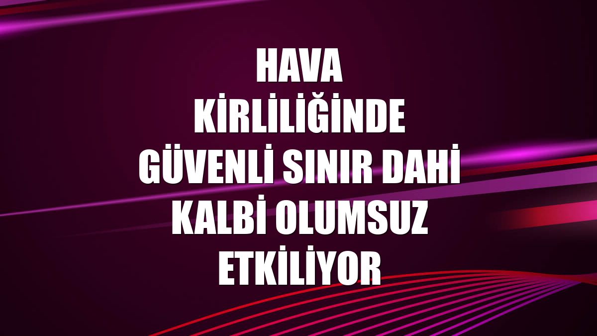 Hava kirliliğinde güvenli sınır dahi kalbi olumsuz etkiliyor