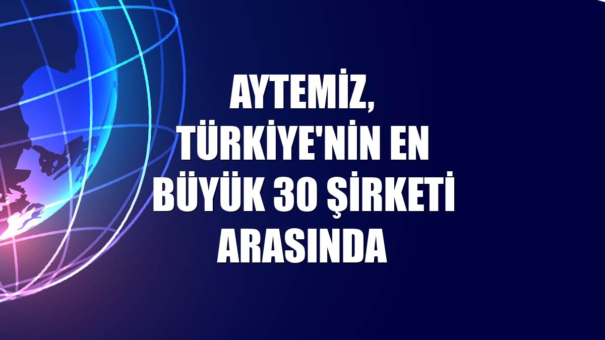 Aytemiz, Türkiye'nin en büyük 30 şirketi arasında
