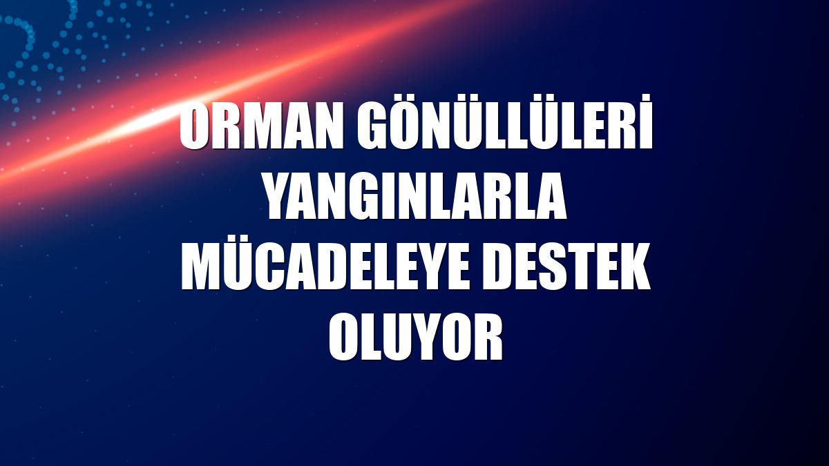 Orman gönüllüleri yangınlarla mücadeleye destek oluyor