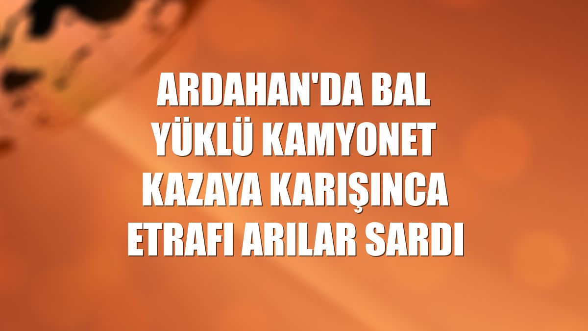 Ardahan'da bal yüklü kamyonet kazaya karışınca etrafı arılar sardı
