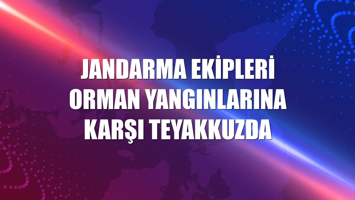 Jandarma ekipleri orman yangınlarına karşı teyakkuzda