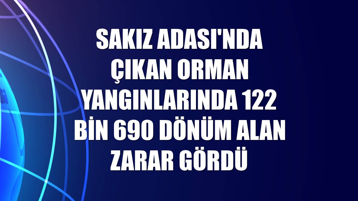 Sakız Adası'nda çıkan orman yangınlarında 122 bin 690 dönüm alan zarar gördü