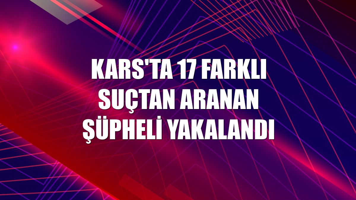 Kars'ta 17 farklı suçtan aranan şüpheli yakalandı