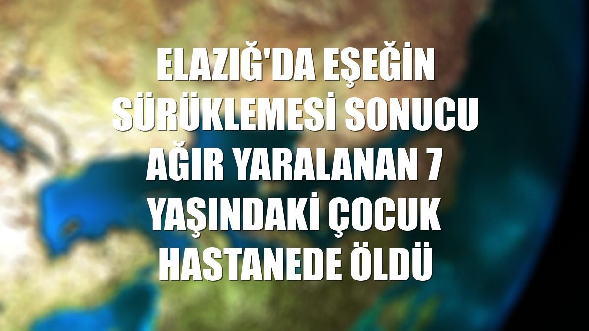 Elazığ'da eşeğin sürüklemesi sonucu ağır yaralanan 7 yaşındaki çocuk hastanede öldü