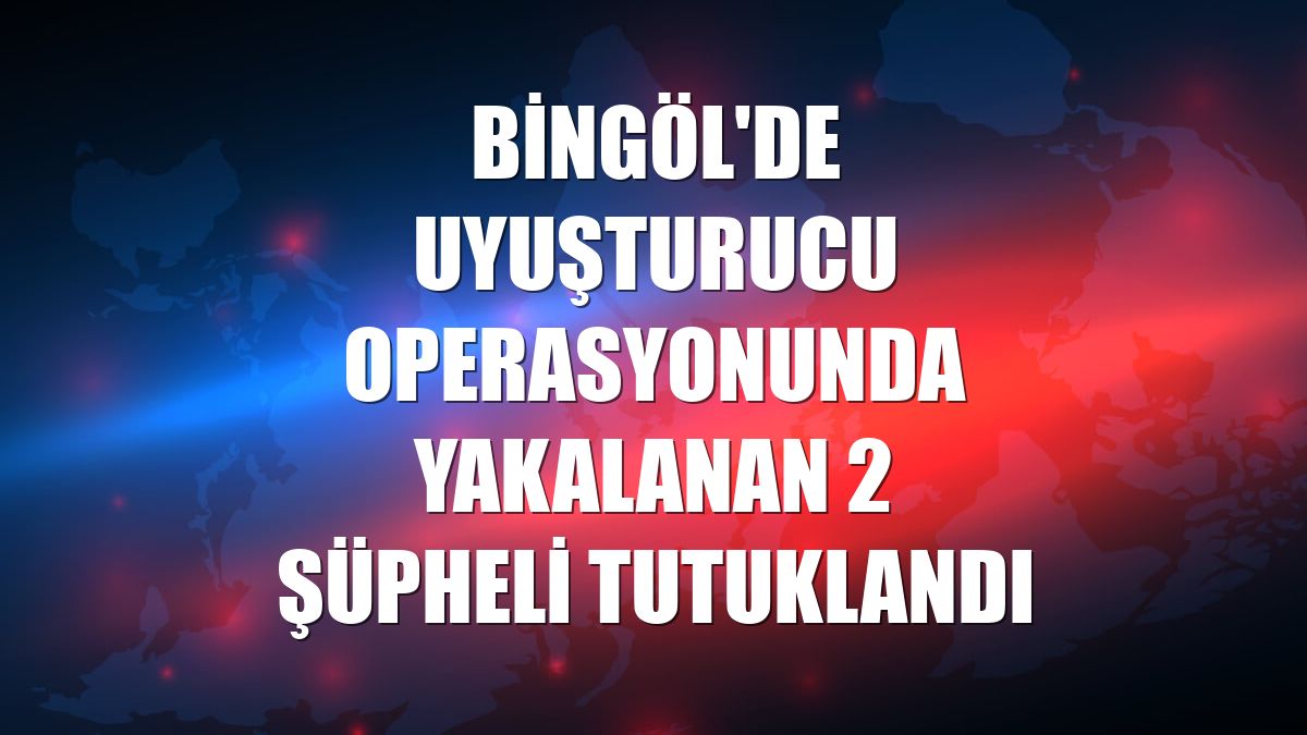 Bingöl'de uyuşturucu operasyonunda yakalanan 2 şüpheli tutuklandı