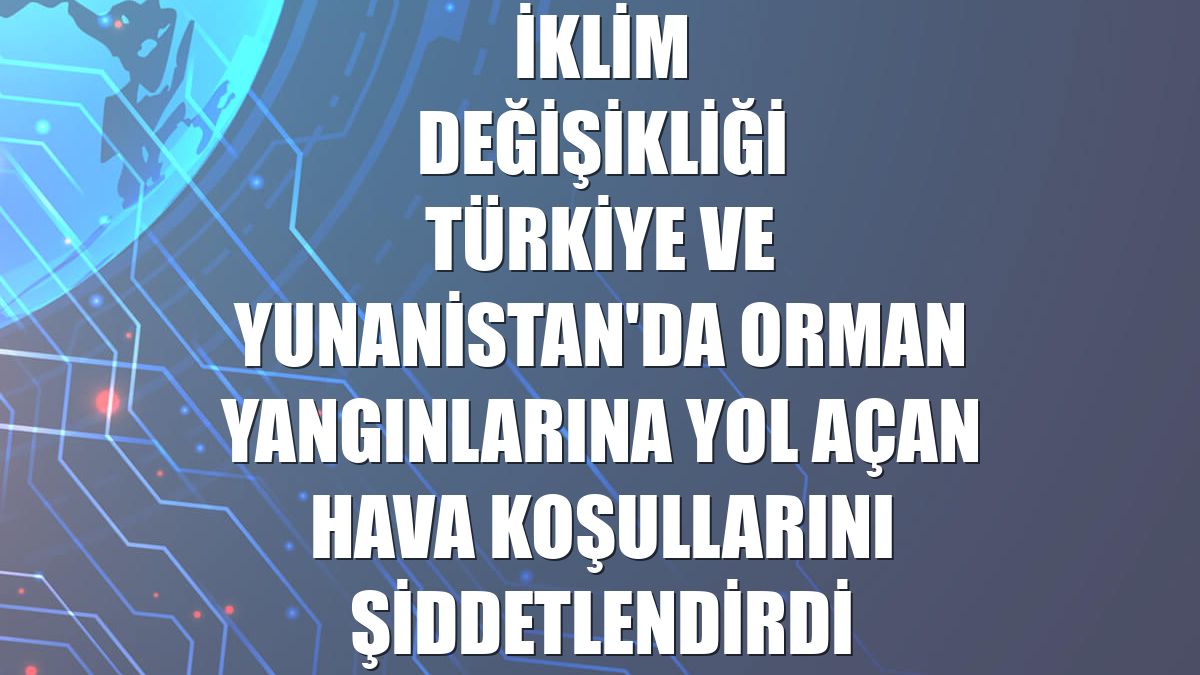 İklim değişikliği Türkiye ve Yunanistan'da orman yangınlarına yol açan hava koşullarını şiddetlendirdi