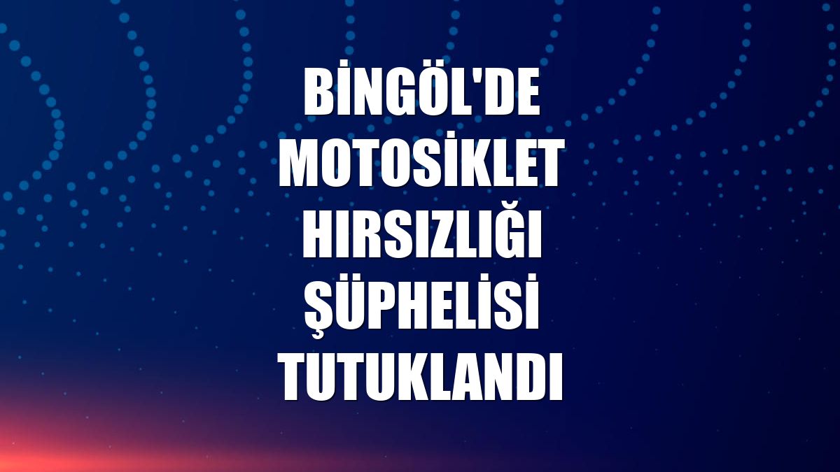 Bingöl'de motosiklet hırsızlığı şüphelisi tutuklandı