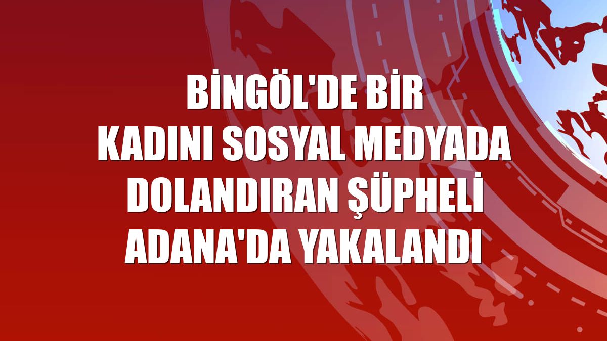 Bingöl'de bir kadını sosyal medyada dolandıran şüpheli Adana'da yakalandı