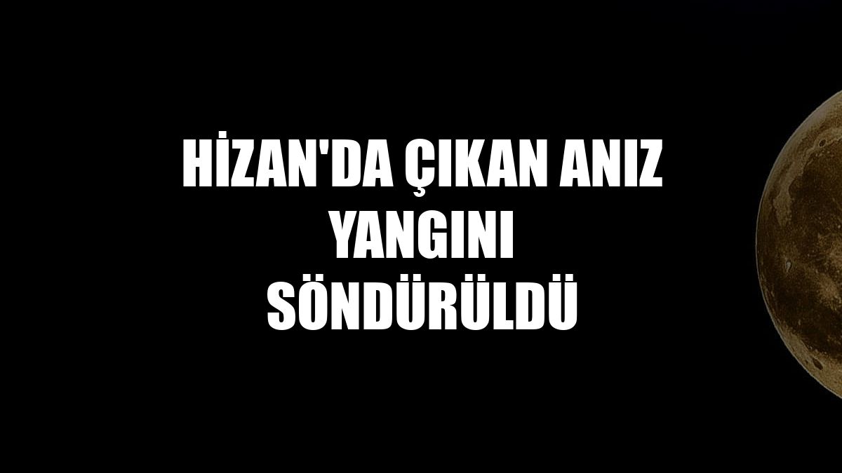 Hizan'da çıkan anız yangını söndürüldü