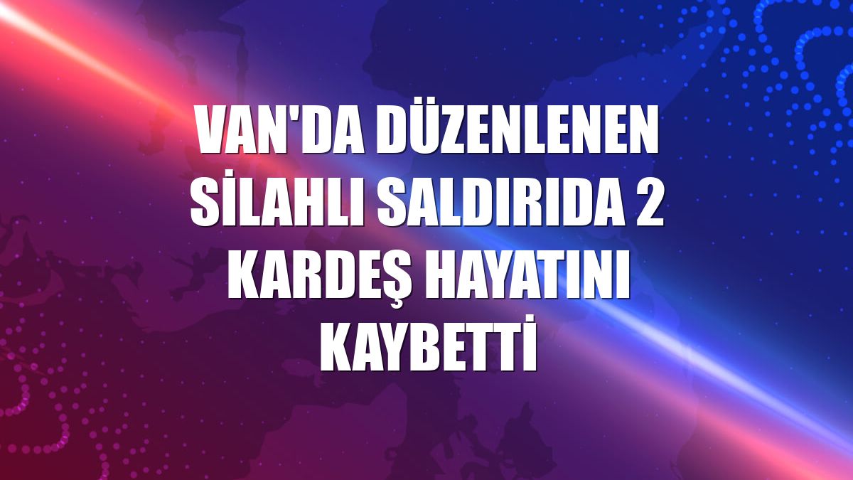 Van'da düzenlenen silahlı saldırıda 2 kardeş hayatını kaybetti