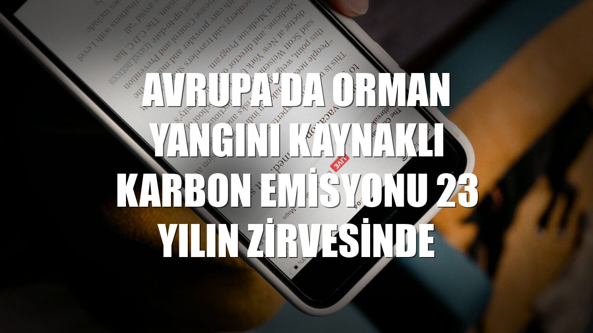 Avrupa'da orman yangını kaynaklı karbon emisyonu 23 yılın zirvesinde