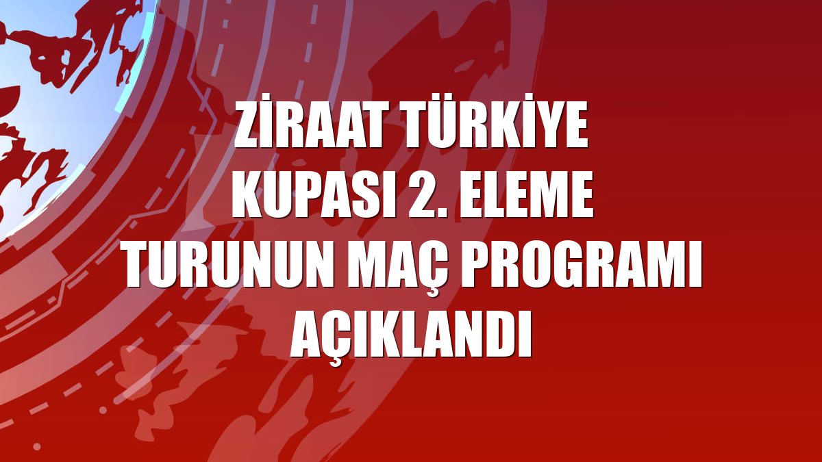 Ziraat Türkiye Kupası 2. eleme turunun maç programı açıklandı
