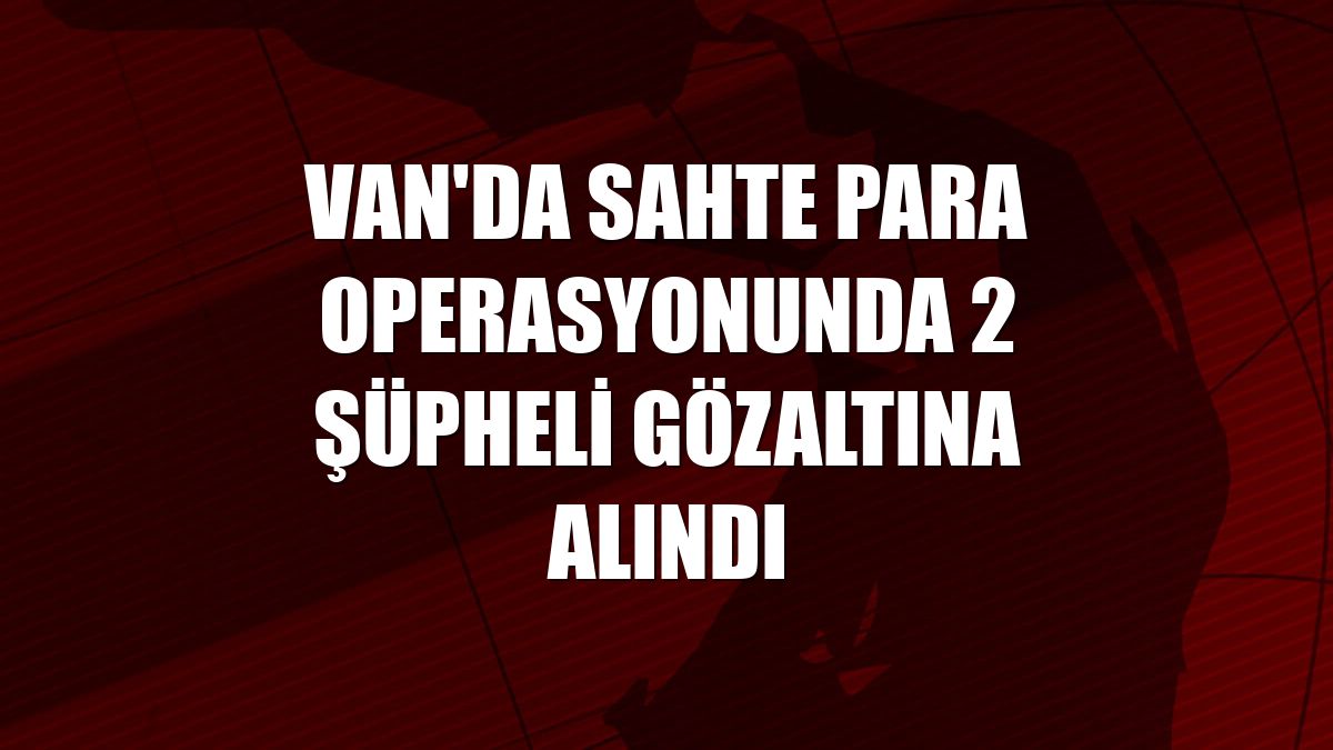 Van'da sahte para operasyonunda 2 şüpheli gözaltına alındı
