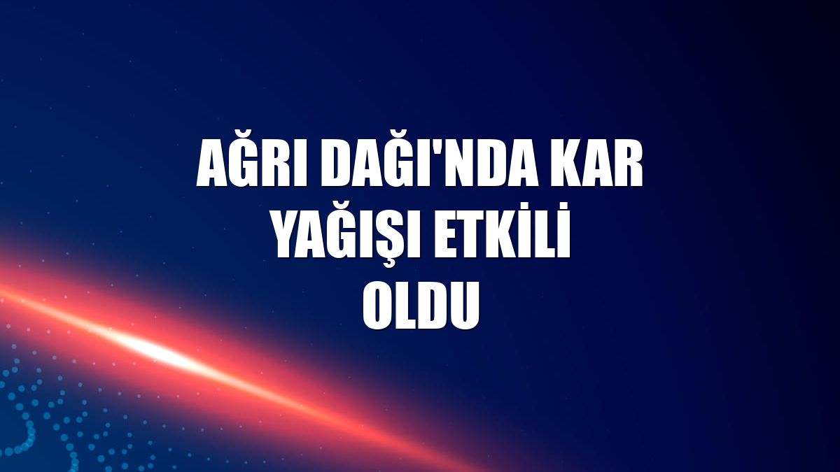 Ağrı Dağı'nda kar yağışı etkili oldu